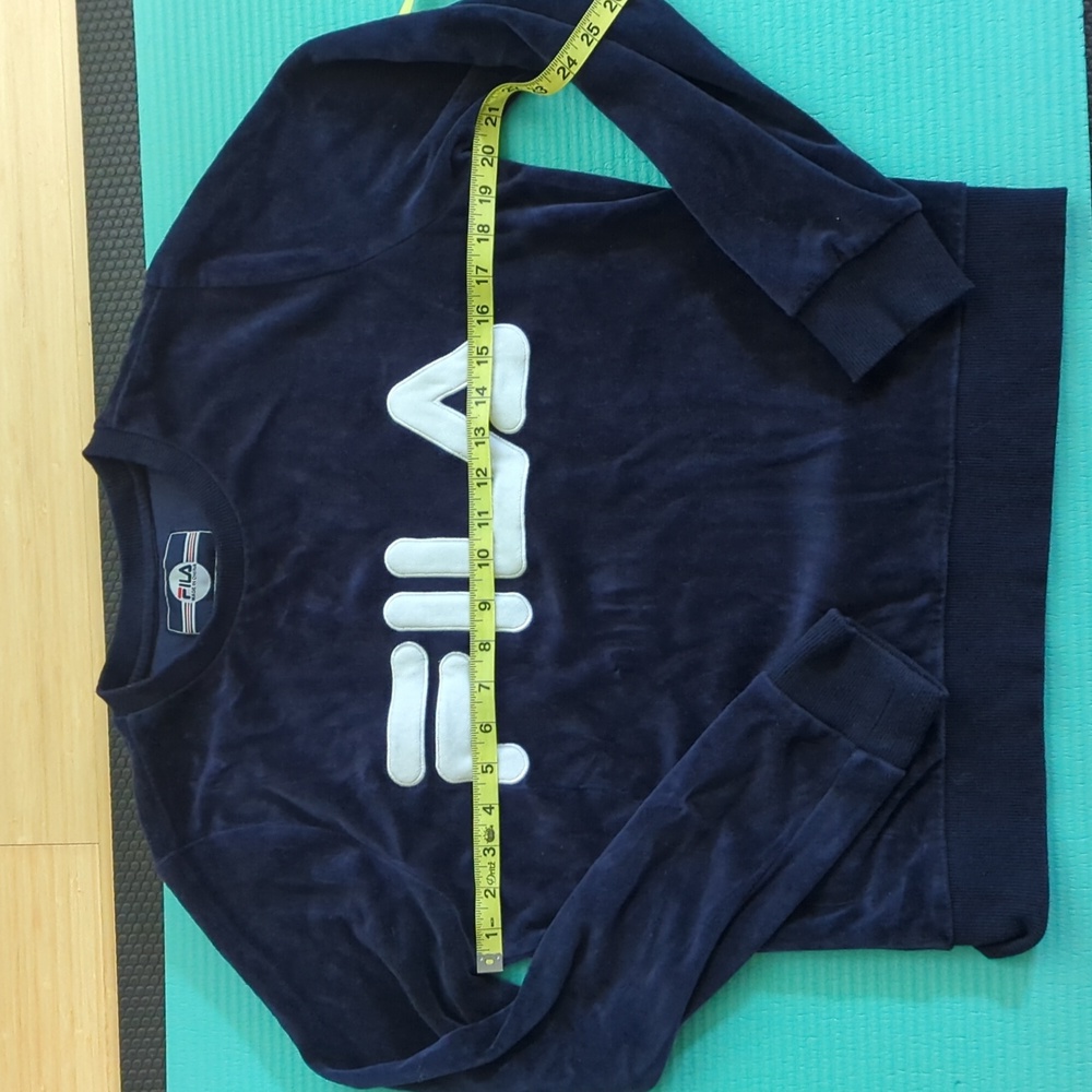 FILA velour crewneck sweatshirt